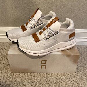 New On Cloudnova White Pearl Cloudtec Running Shoes Women's Size